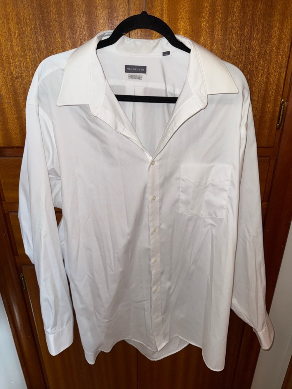 Van Heusen White Long-Sleeve Dress Shirt